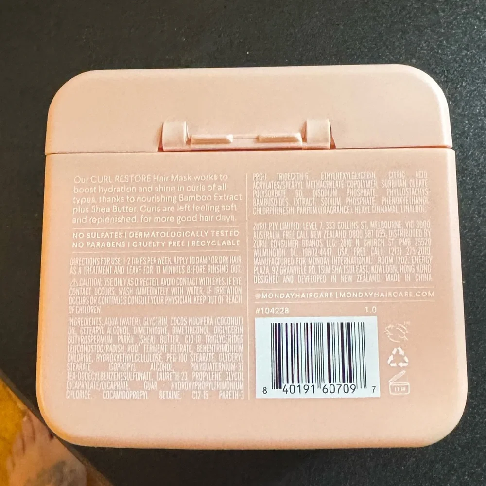 Monday Curl Restore Hair Mask Bamboo Extract Beauty